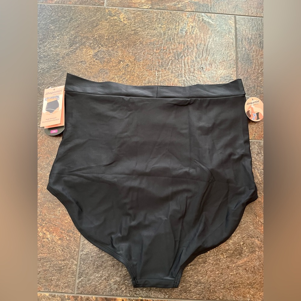 Women’s new Shapermint high waisted control top ruched bikini bottom. Size 2XL - Picture 3 of 11